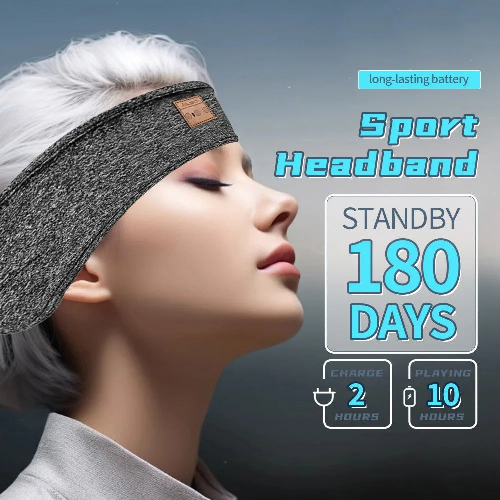 Bluetooth Earphones Sports Sleeping Headband Elastic Wireless Headphones Music Eye Mask Wireless Bluetooth Headset Headband