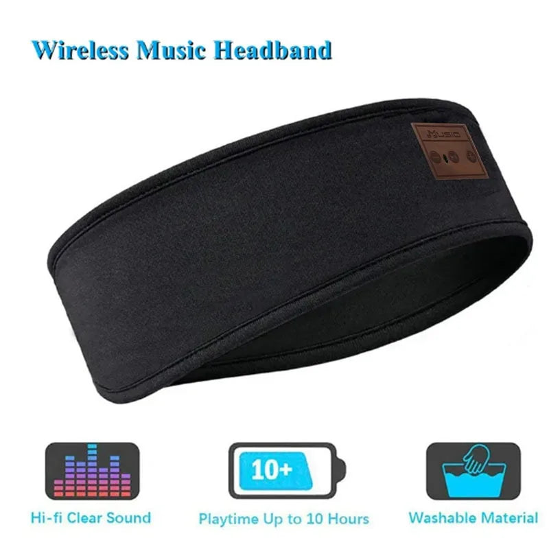 Bluetooth Earphones Sports Sleeping Headband Elastic Wireless Headphones Music Eye Mask Wireless Bluetooth Headset Headband