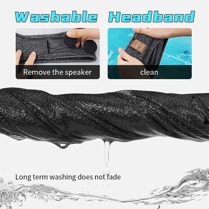 Bluetooth Earphones Sports Sleeping Headband Elastic Wireless Headphones Music Eye Mask Wireless Bluetooth Headset Headband