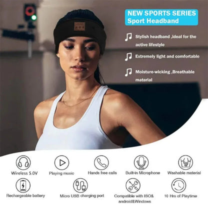 Bluetooth Earphones Sports Sleeping Headband Elastic Wireless Headphones Music Eye Mask Wireless Bluetooth Headset Headband